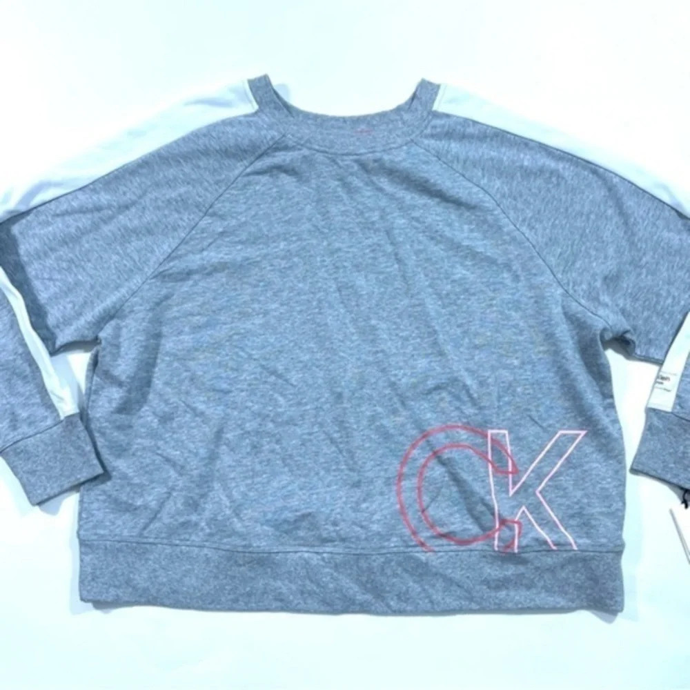 New CK Calvin Klein Performance Pullover Shirt Grey 1X